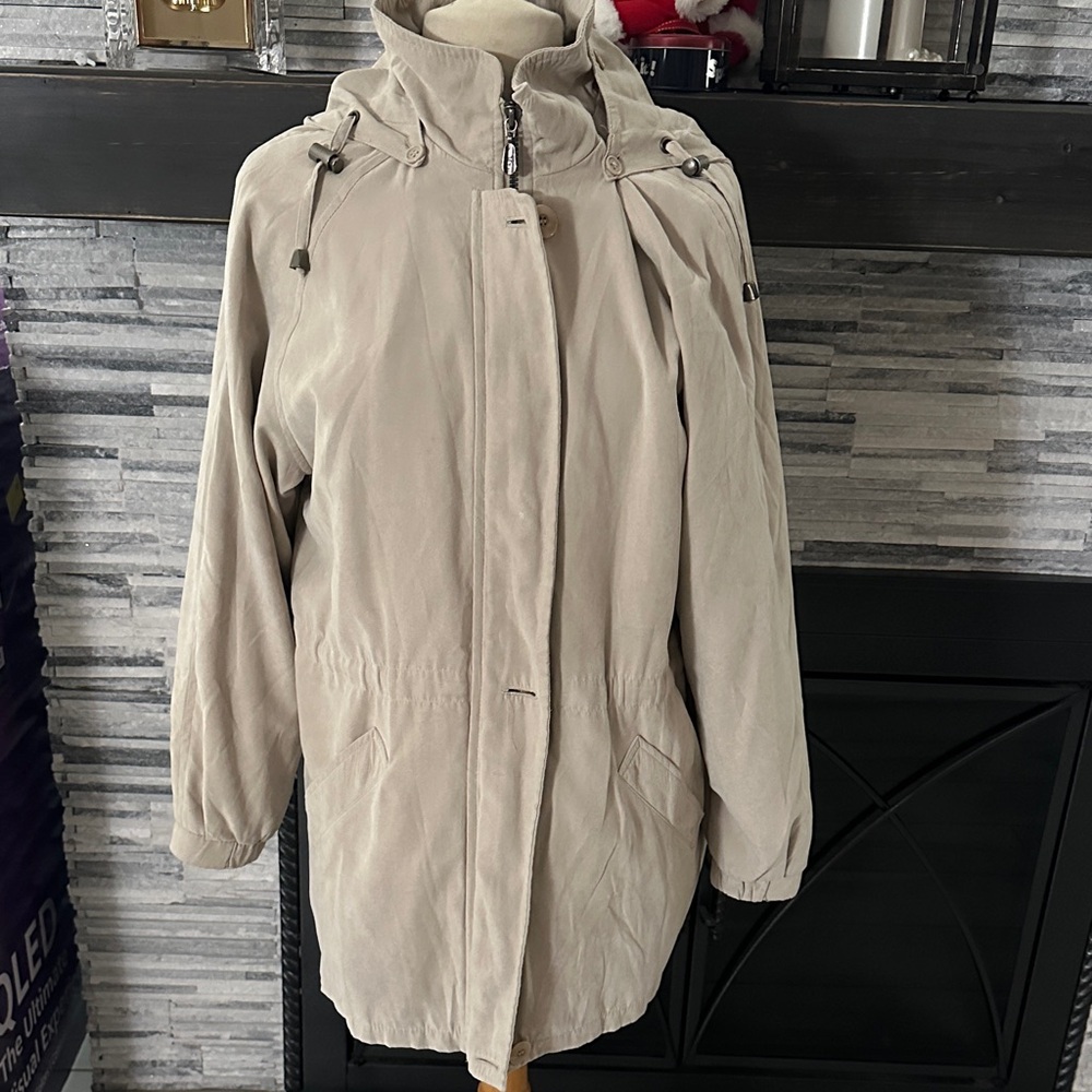 Women's Beige Hooded Jacket size M